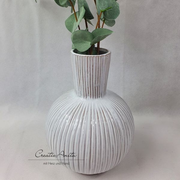 Vase aus Keramik Weiß